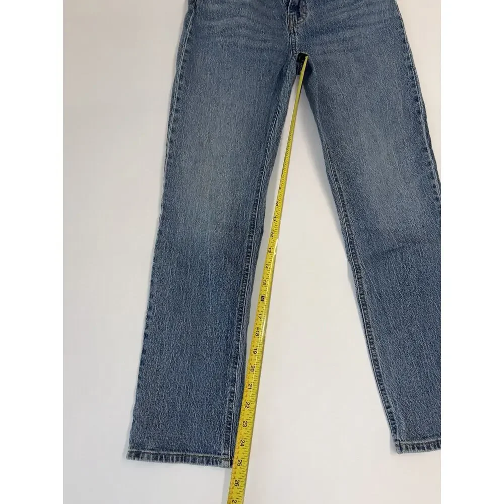 H&M Women’s Size 4 Blue Jeans Straight Leg Medium Wash Denim